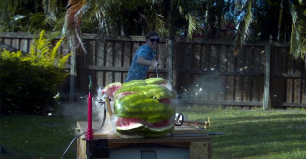 If you pump 20,000 volts into a watermelon, you get these explosive results