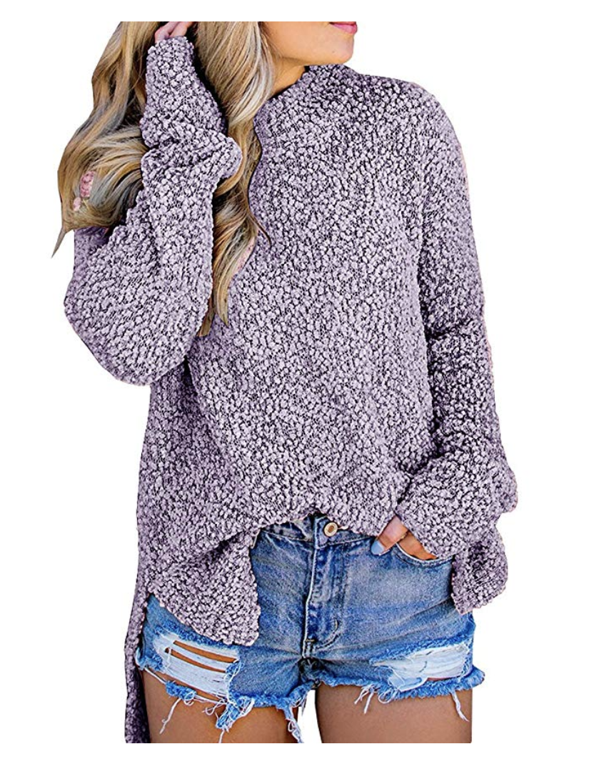Long Sleeve Fleece Knit Sweater