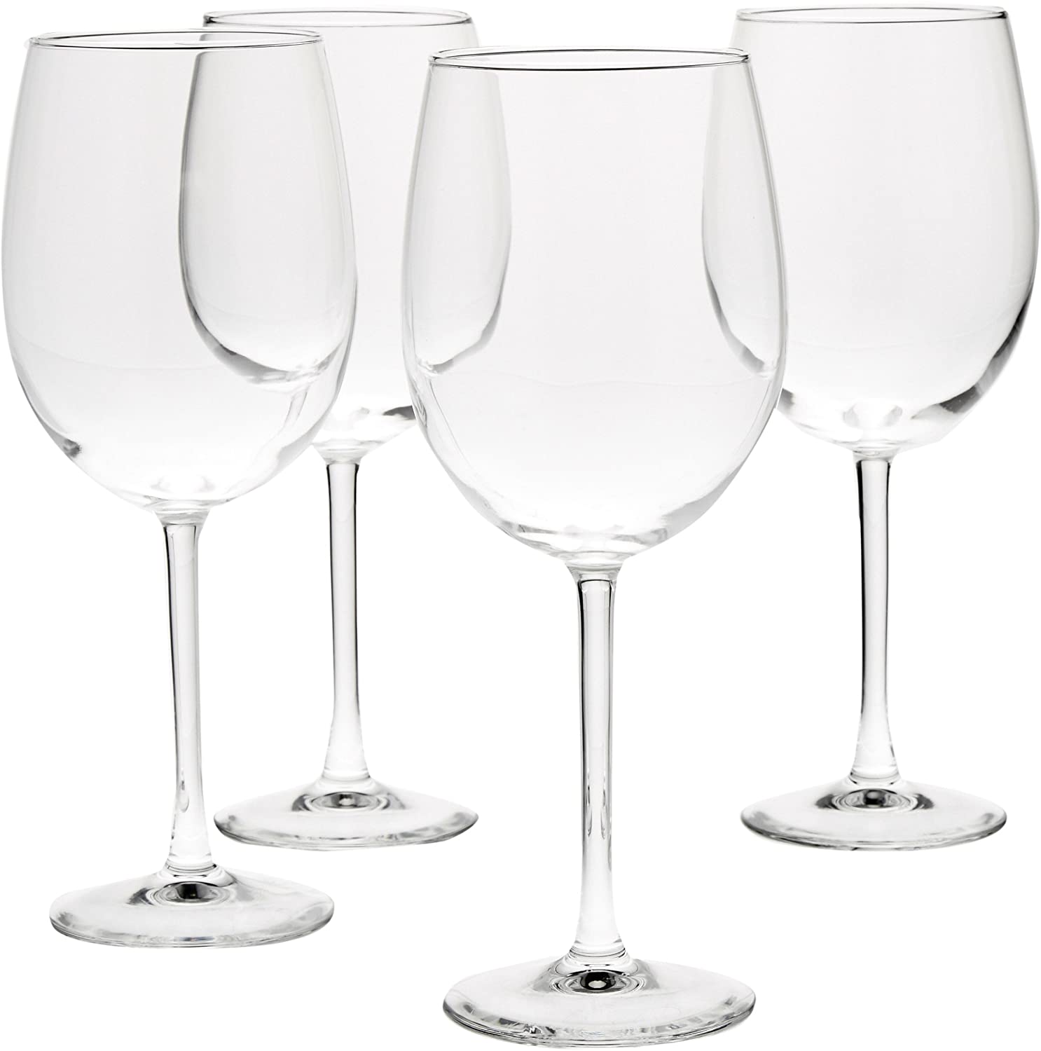 AmazonBasics All-Purpose Wine Glasses, 19-Ounce, Set of 4