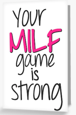 Funny Mother's Day Card Wife, MILF Birthday Card Greeting Card